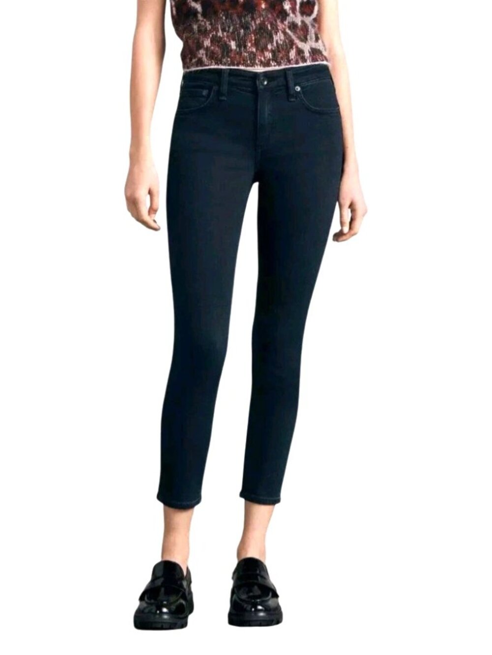 Rag & Bone Womens Jeans Size 26 Blue Cate Mid Rise Skinny Cotton Tencel Spandex